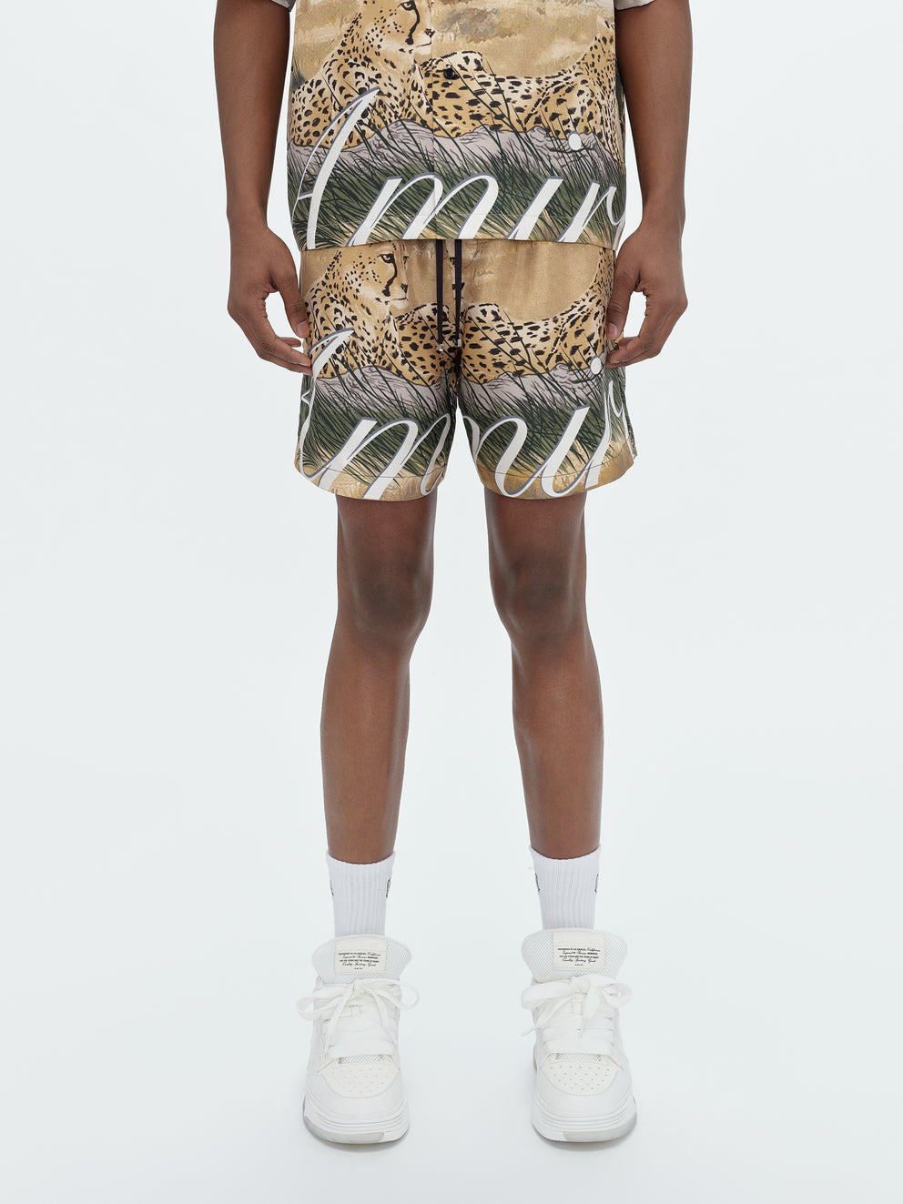 Multi Amiri CHEETAH PRINT DRAWSTRING SHORT | 845073-QMT