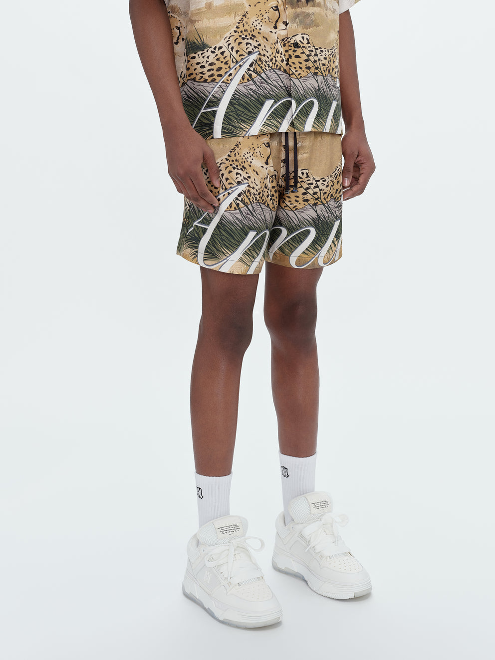 Multi Amiri CHEETAH PRINT DRAWSTRING SHORT | 845073-QMT