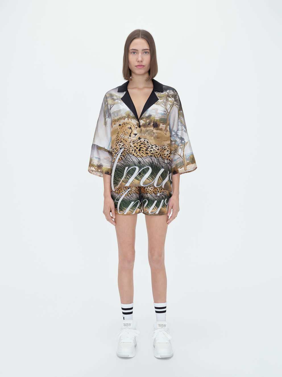 Multi Amiri CHEETAH SILK SHORT | 287045-CVA