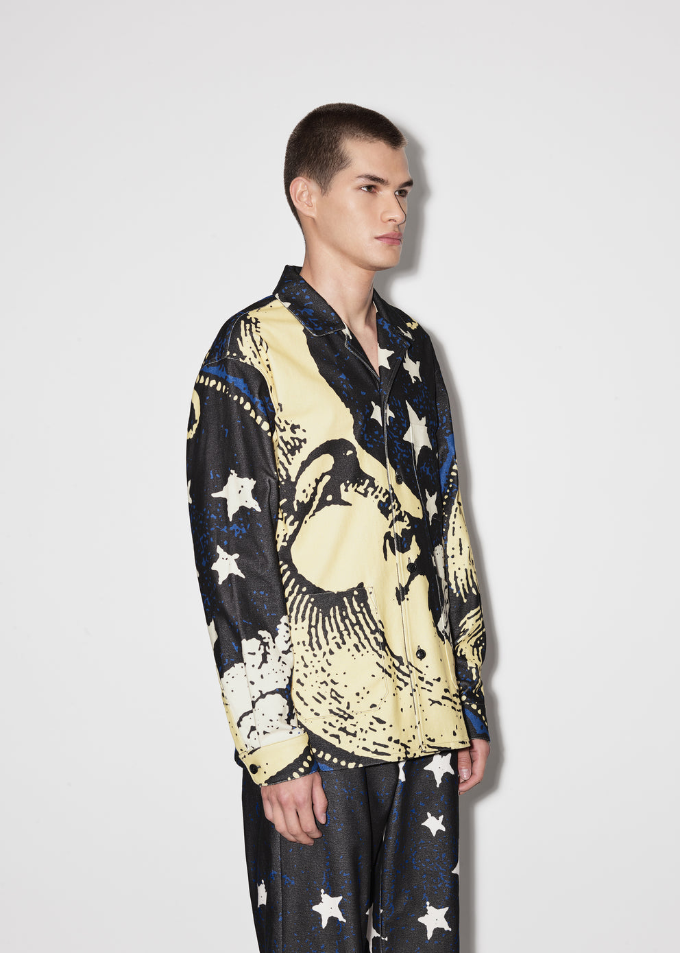 Multi Amiri CRESCENT MOON FACE LONG SLEEVE PJ SHIRT | 263591-CEV