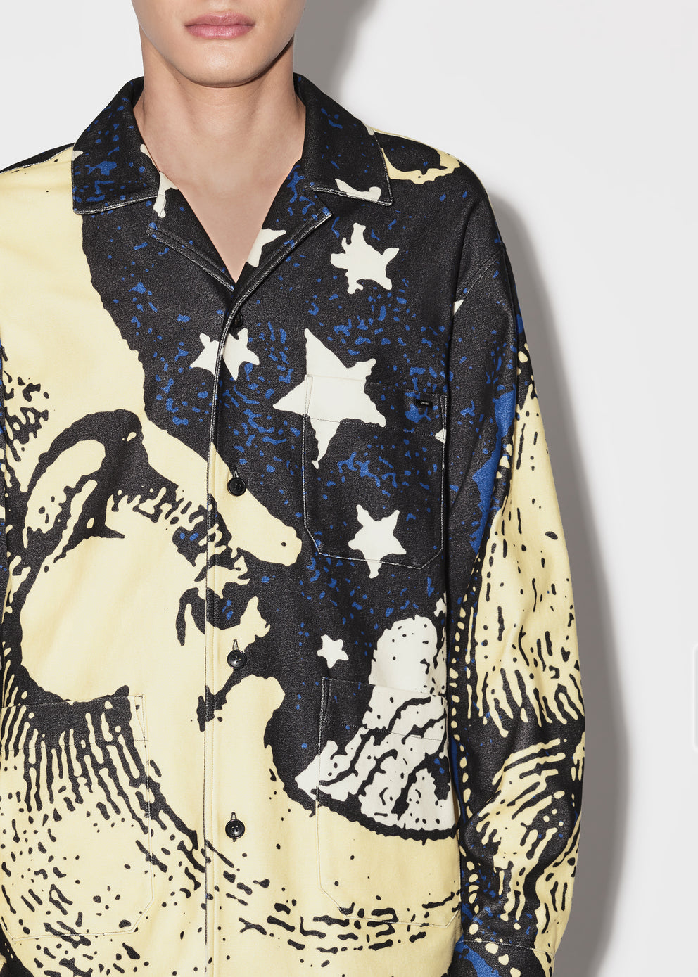 Multi Amiri CRESCENT MOON FACE LONG SLEEVE PJ SHIRT | 263591-CEV