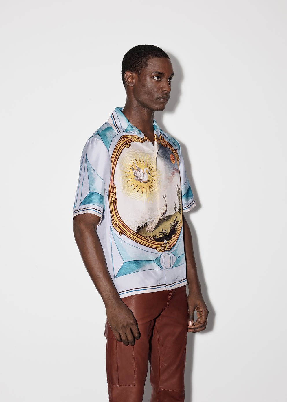 Multi Amiri LANDSCAPE FRAME BOWLING SHIRT | 069781-BCY