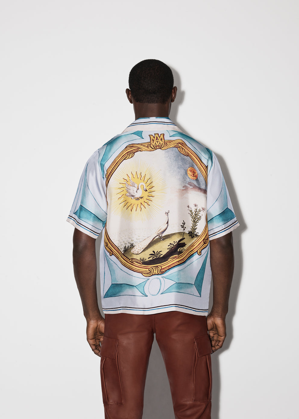 Multi Amiri LANDSCAPE FRAME BOWLING SHIRT | 069781-BCY