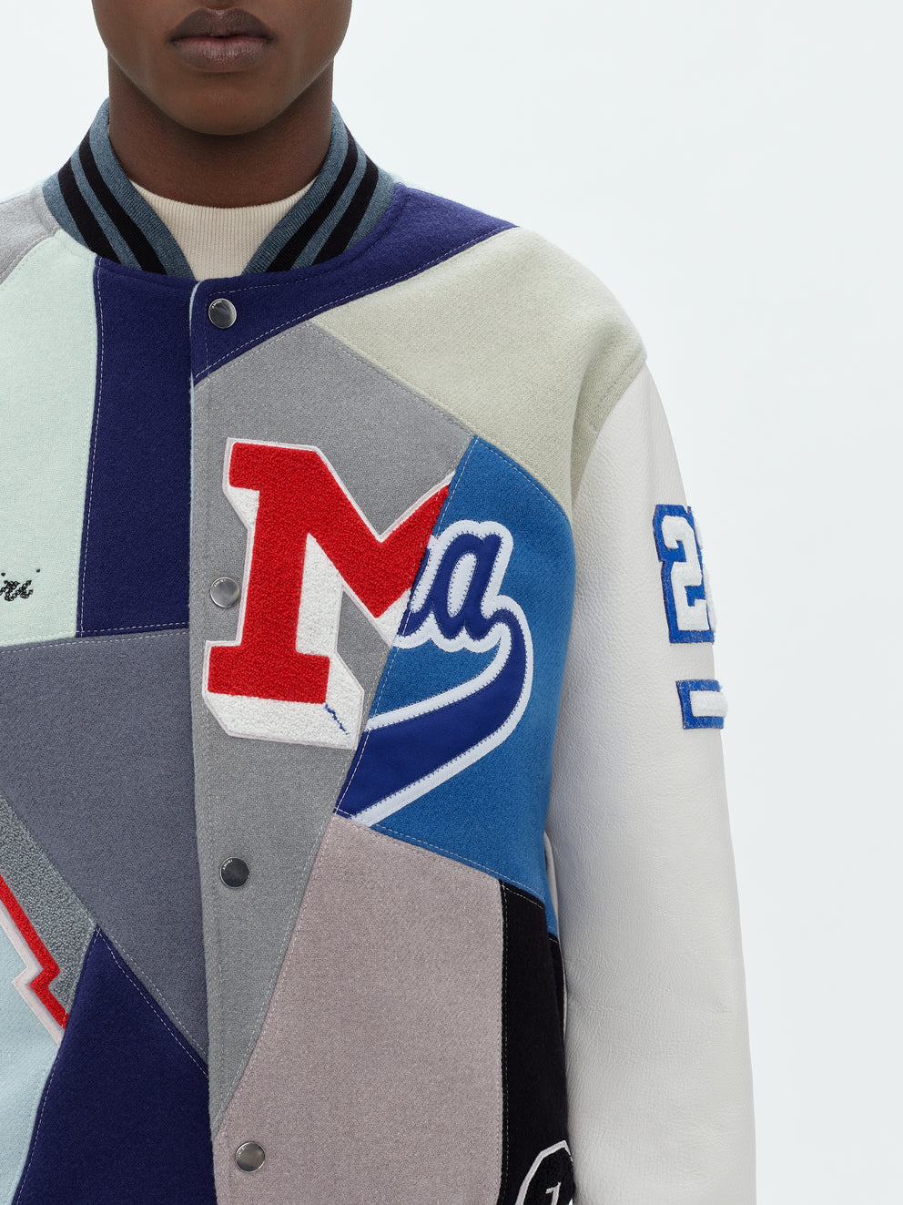 Multi Amiri VINTAGE PATCHWORK VARSITY JACKET | 651987-RSK