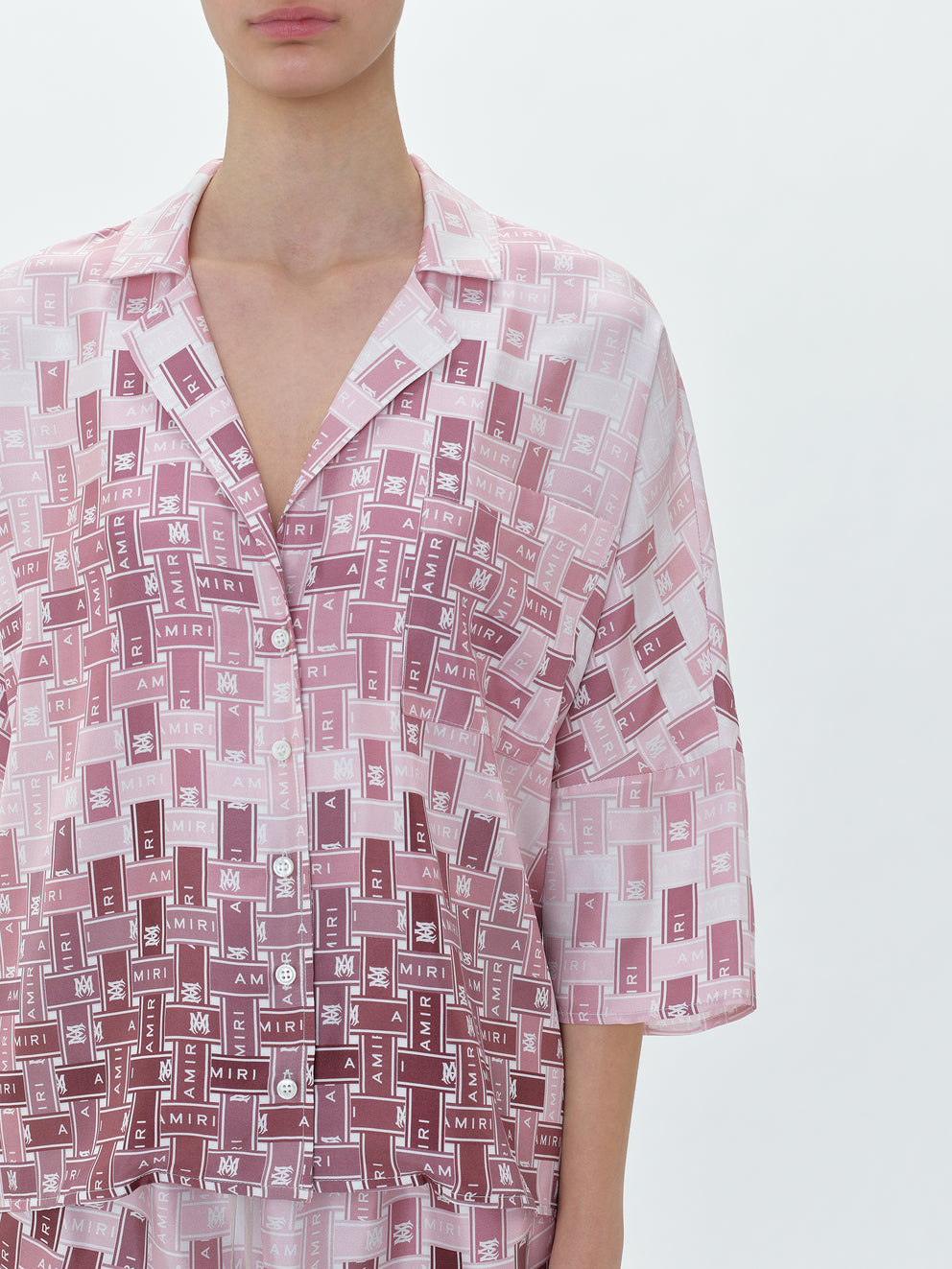 Pink Amiri GRADIENT TAPE BOWLING SHIRT | 236501-IGC