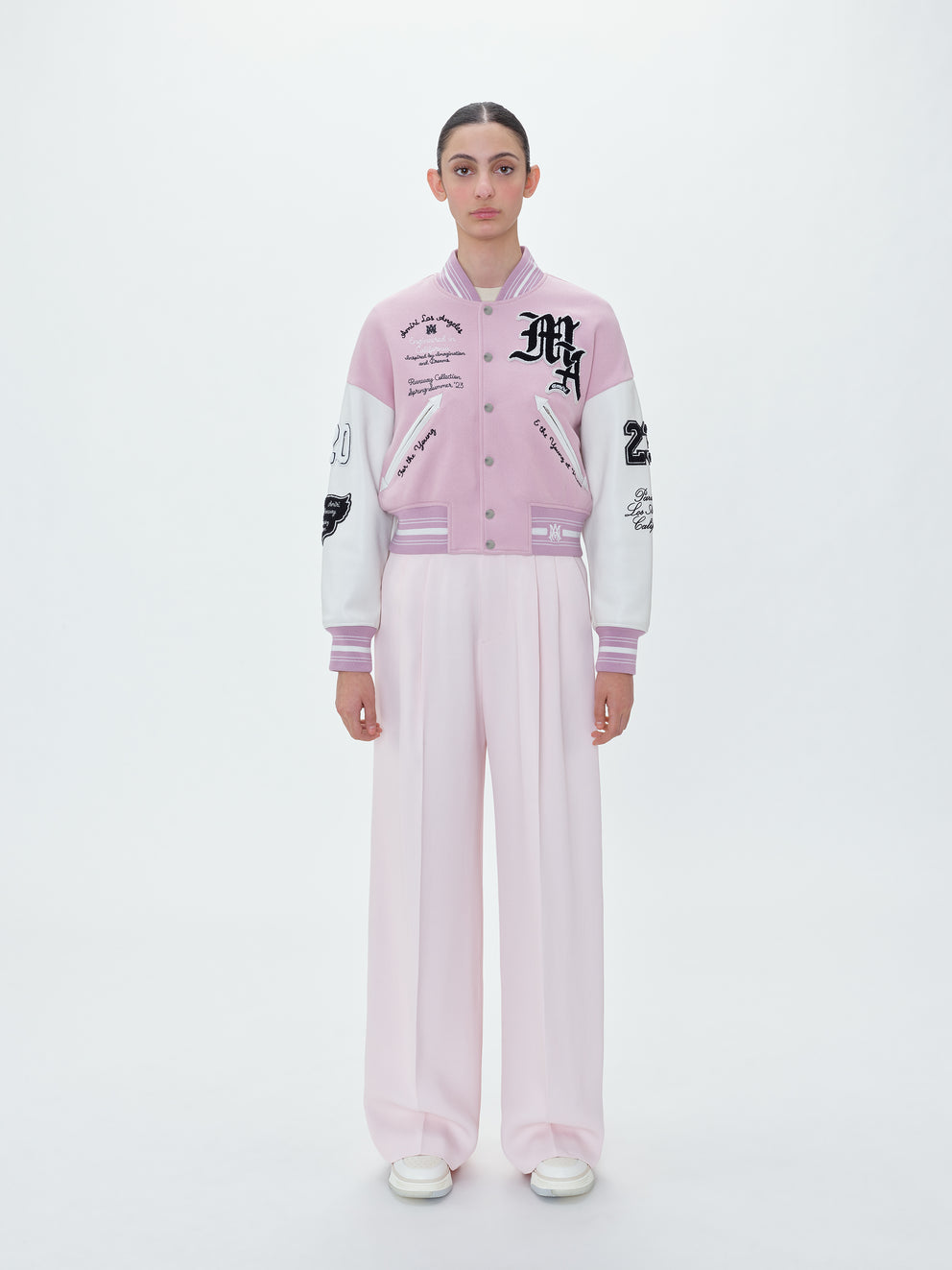 Pink Amiri OVERSIZED VARSITY JACKET | 801469-UXM