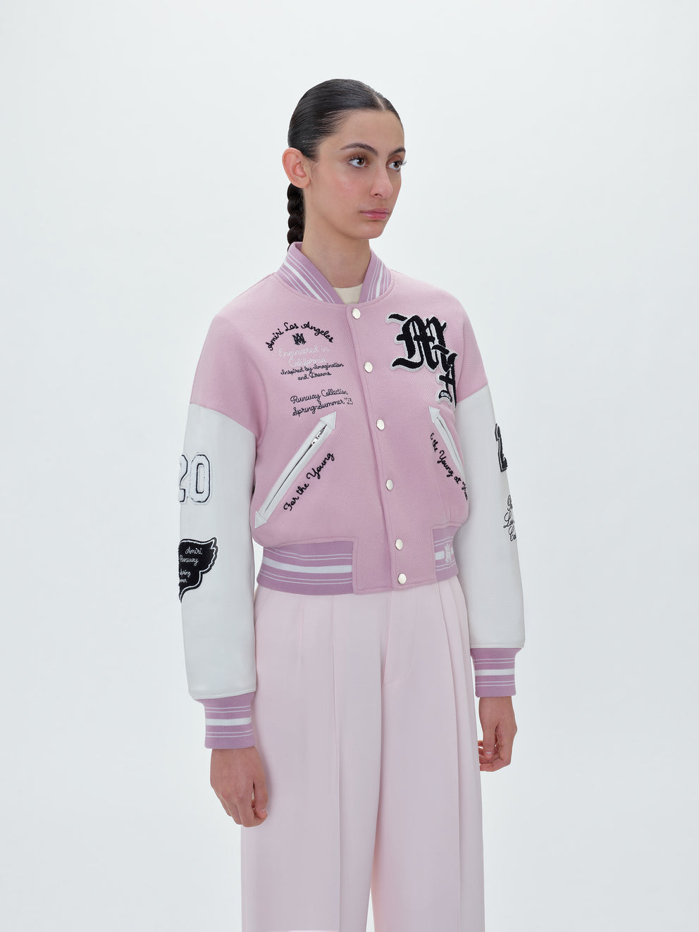 Pink Amiri OVERSIZED VARSITY JACKET | 801469-UXM