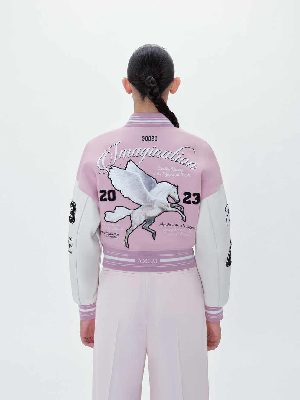 Pink Amiri OVERSIZED VARSITY JACKET | 801469-UXM