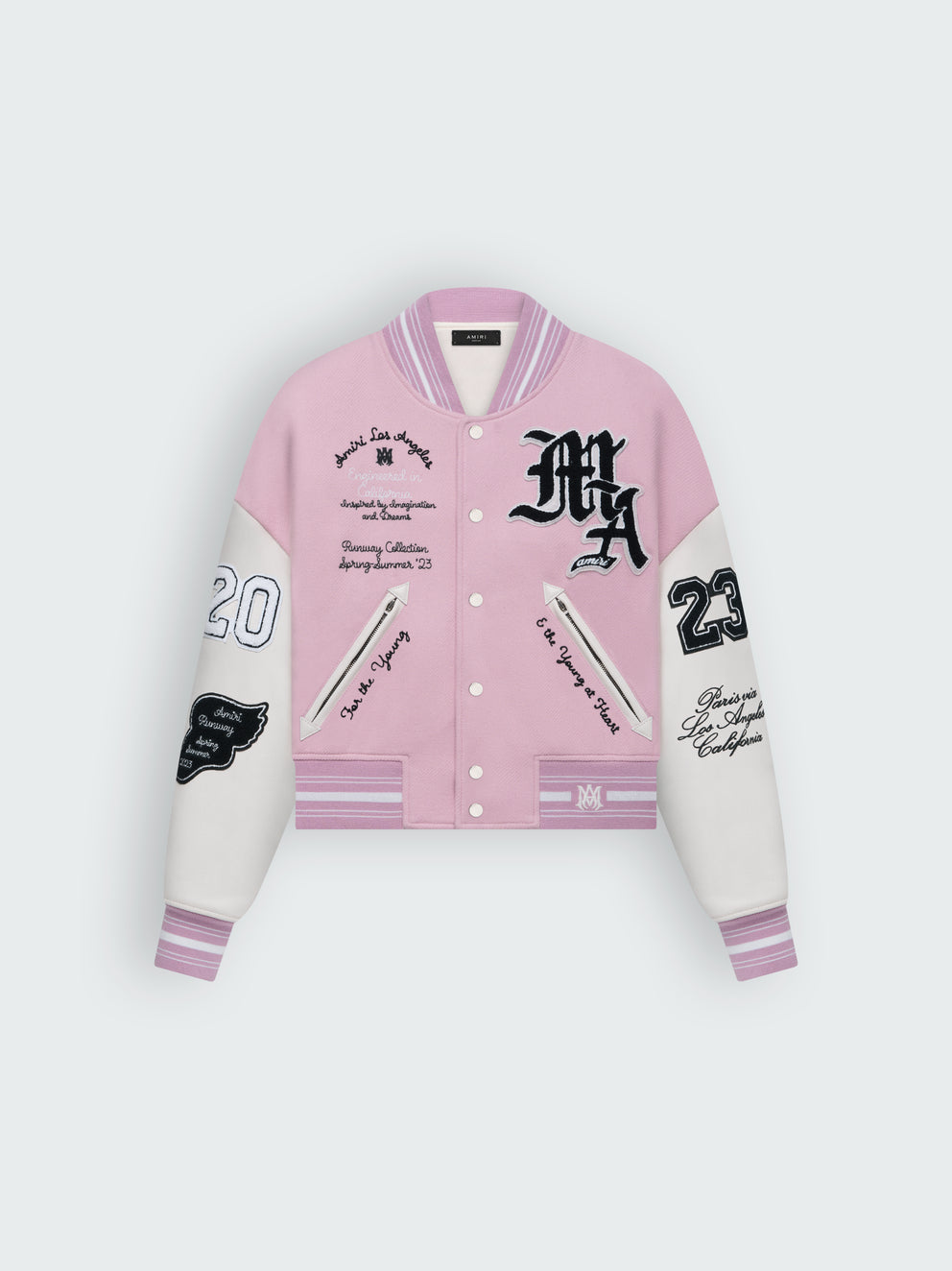 Pink Amiri OVERSIZED VARSITY JACKET | 801469-UXM