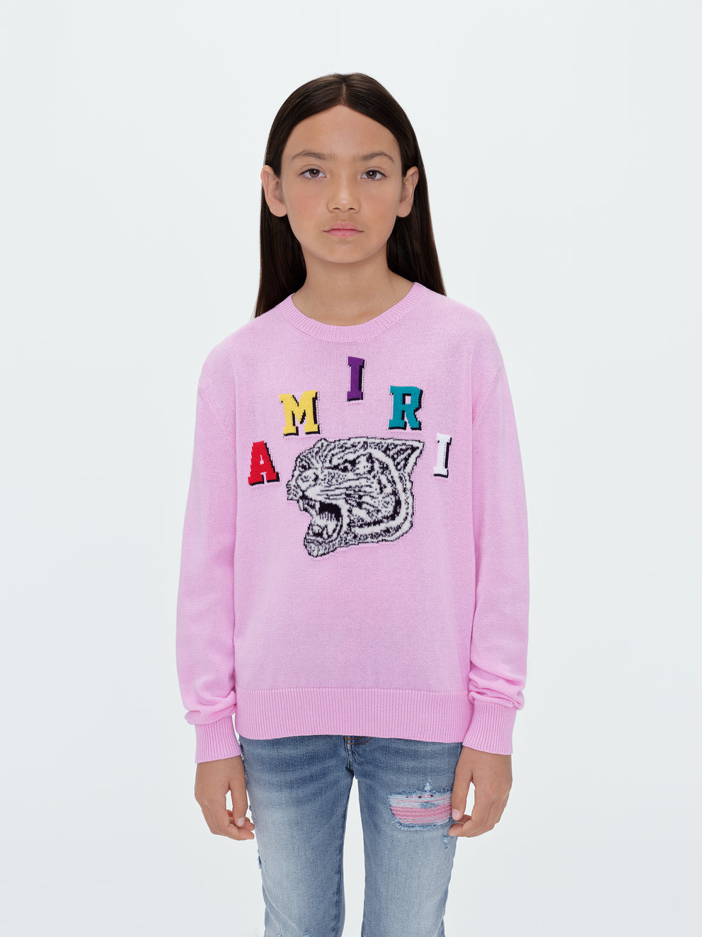 Pink Amiri TIGER VARSITY CREWNECK | 162807-RZU