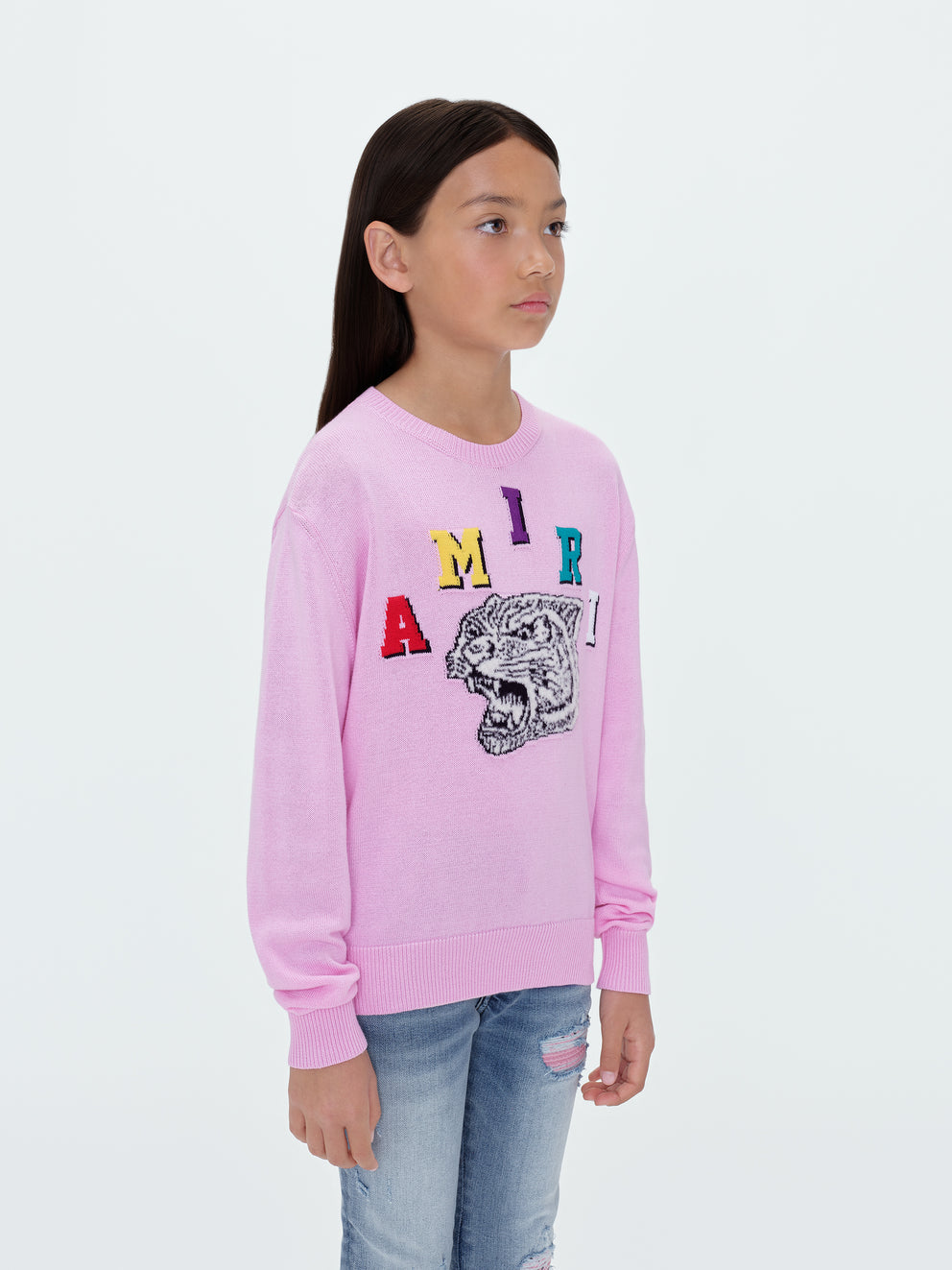 Pink Amiri TIGER VARSITY CREWNECK | 162807-RZU