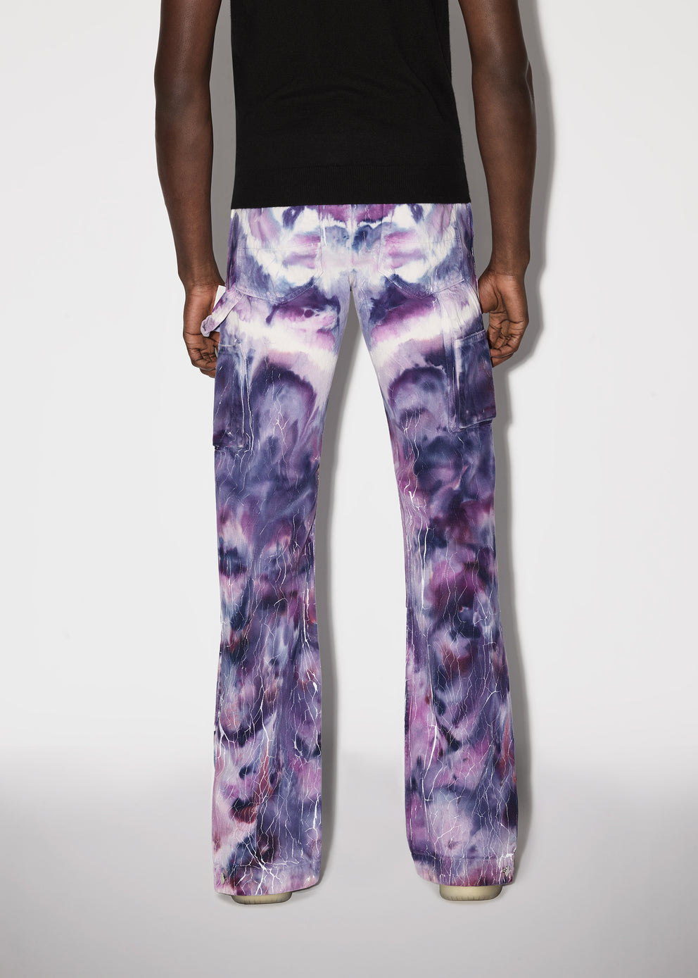 Purple Amiri CRACKED TIE DYE CARPENTER JEAN | 876390-LBQ