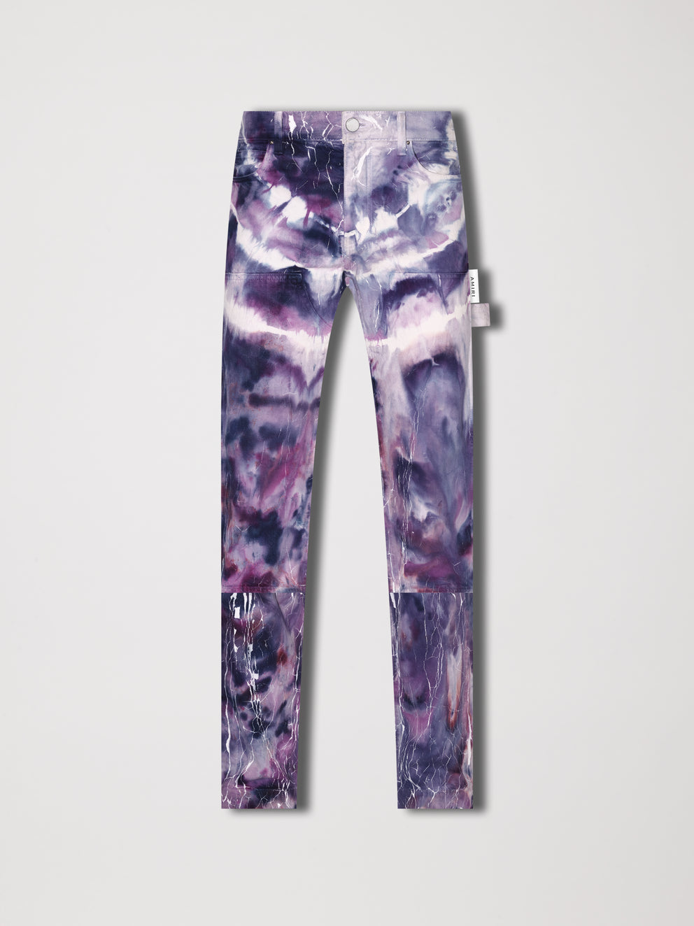 Purple Amiri CRACKED TIE DYE CARPENTER JEAN | 876390-LBQ