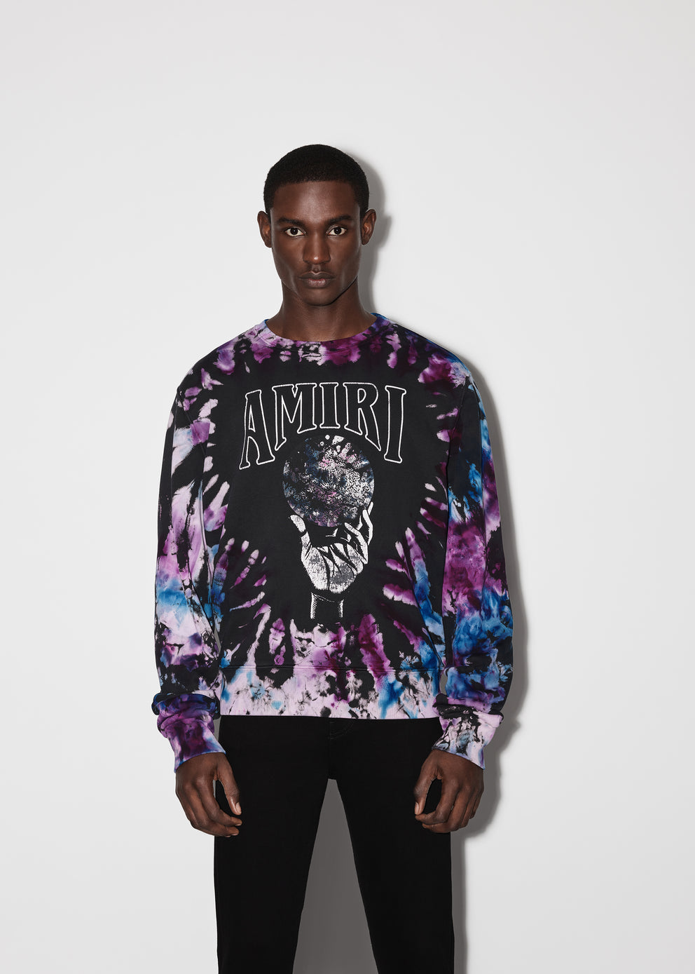 Purple Amiri CRYSTAL BALL TIE-DYE CREWNECK | 192630-CYG