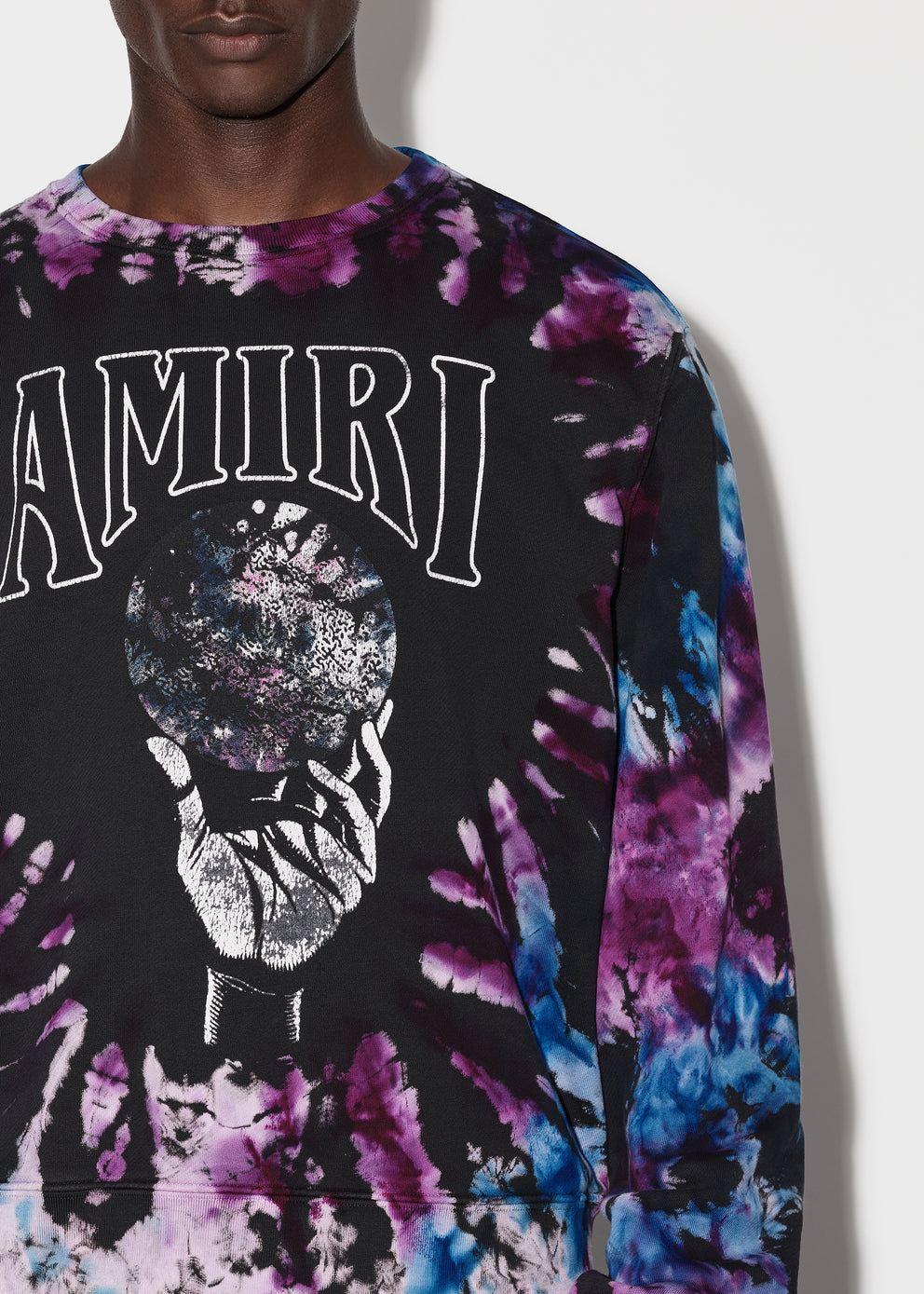 Purple Amiri CRYSTAL BALL TIE-DYE CREWNECK | 192630-CYG