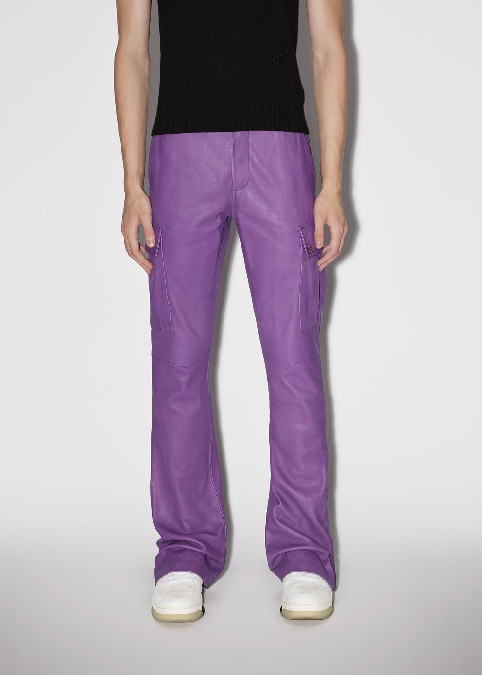 Purple Amiri LEATHER CARGO FLARE | 268943-GPF