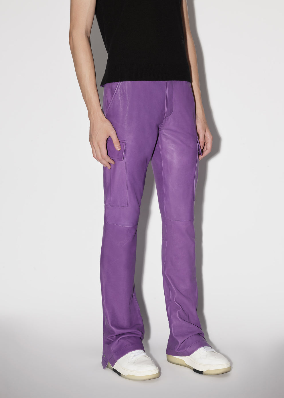 Purple Amiri LEATHER CARGO FLARE | 268943-GPF