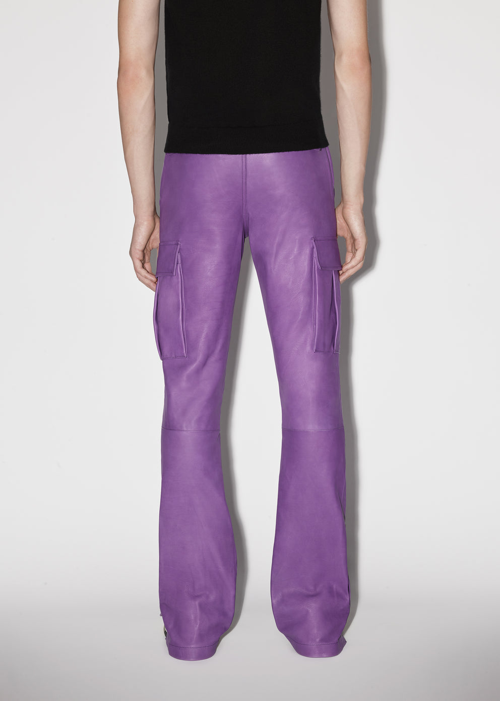 Purple Amiri LEATHER CARGO FLARE | 268943-GPF