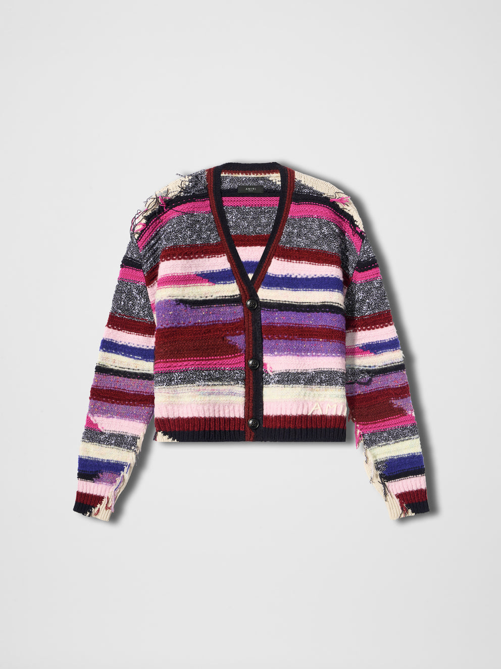 Purple Amiri MULTI YARN STRIPE CARDIGAN | 017235-SAZ