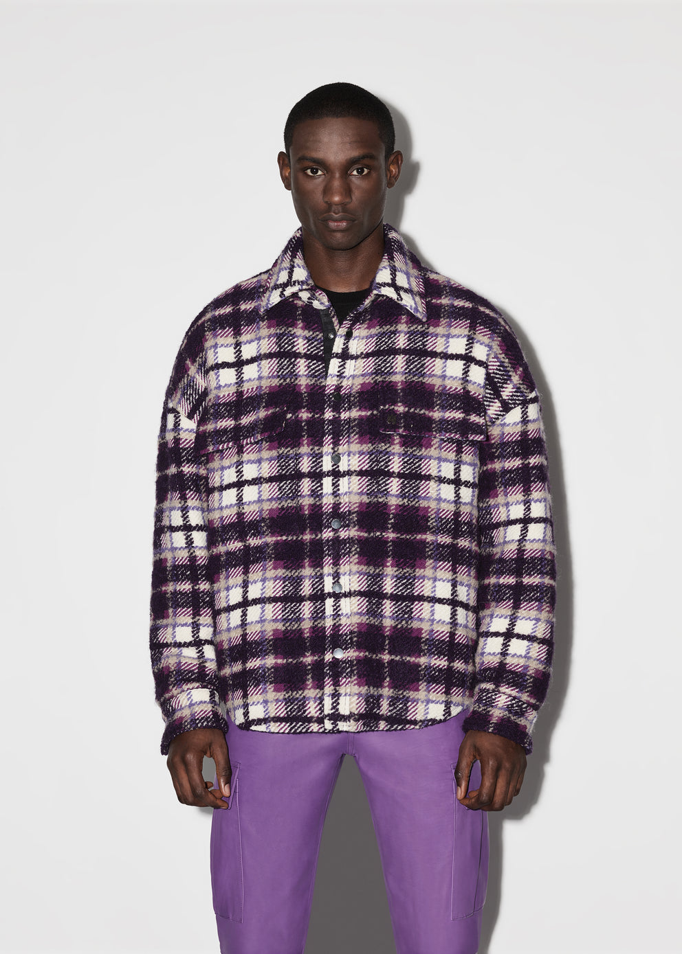 Purple Amiri PLAID OVERSHIRT | 514037-SOU