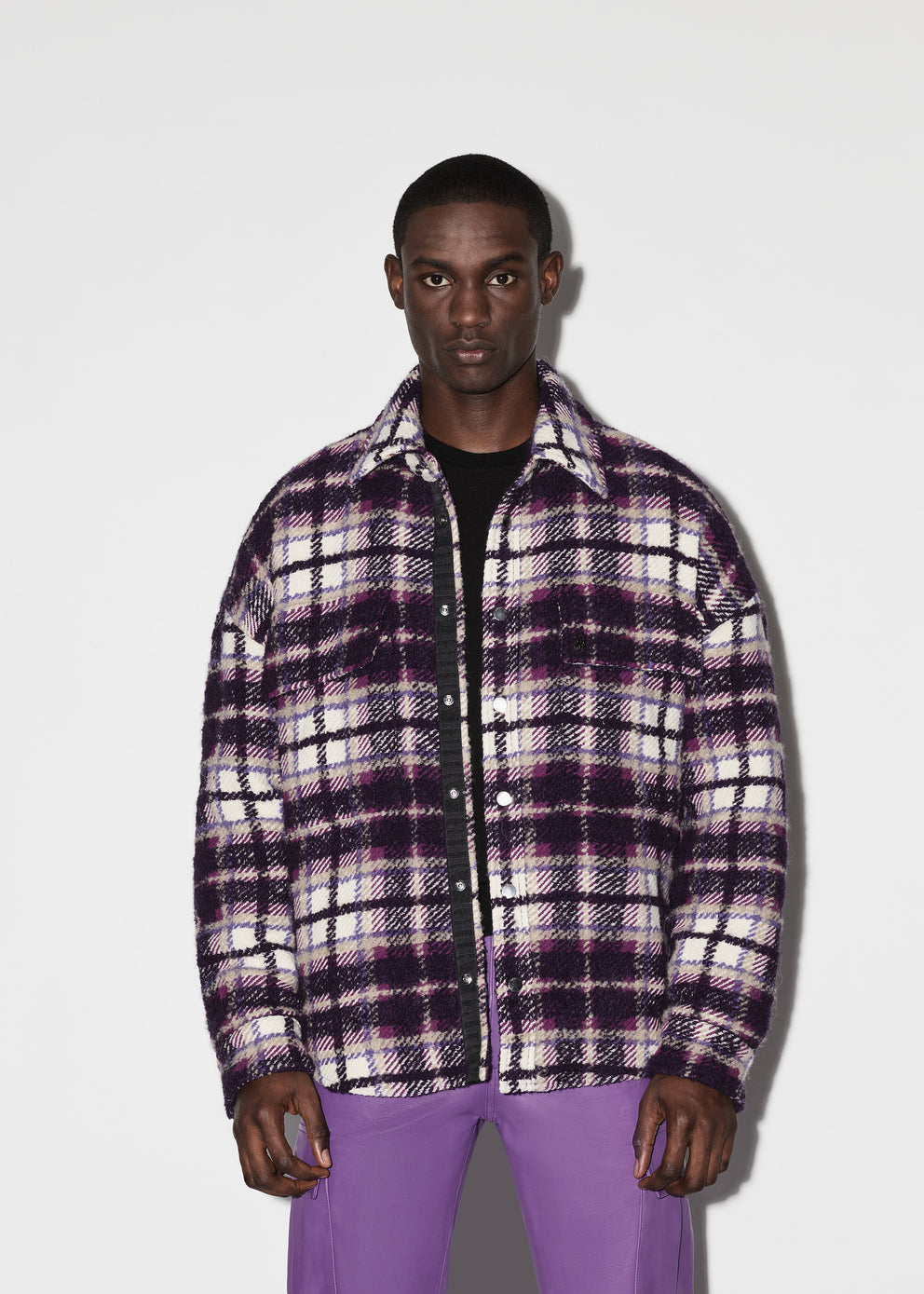 Purple Amiri PLAID OVERSHIRT | 514037-SOU