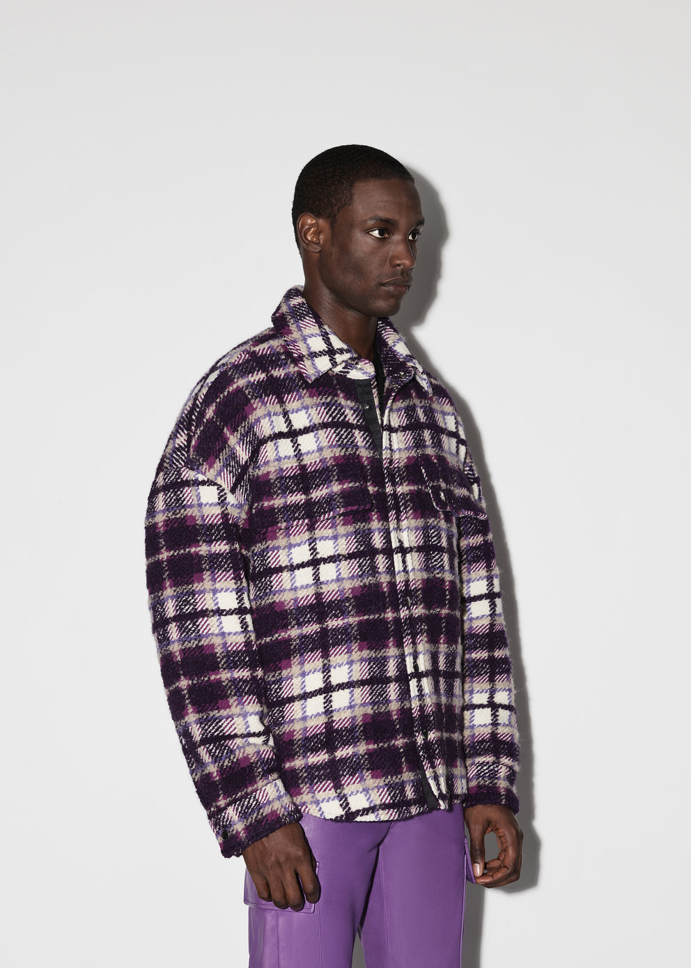 Purple Amiri PLAID OVERSHIRT | 514037-SOU