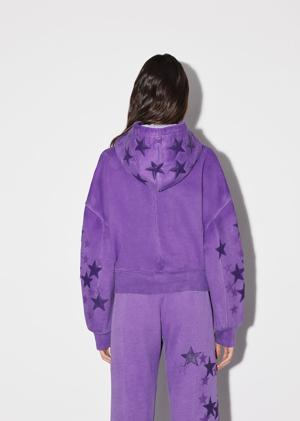 Purple Amiri STARS CROPPED HOODIE | 306874-YGM