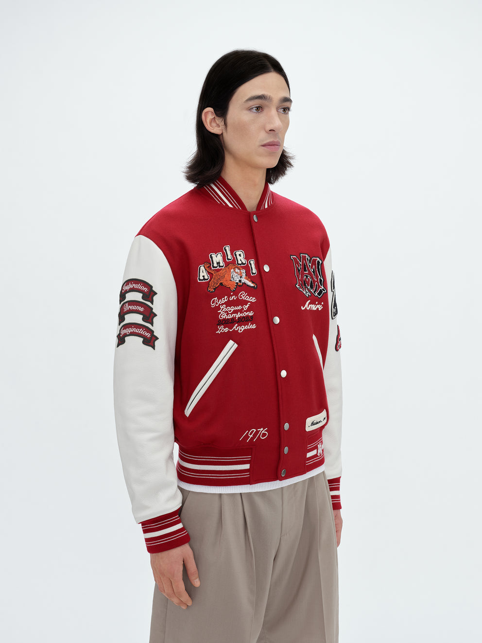 Red Amiri VINTAGE PATCH VARSITY BOMBER | 197346-FGK