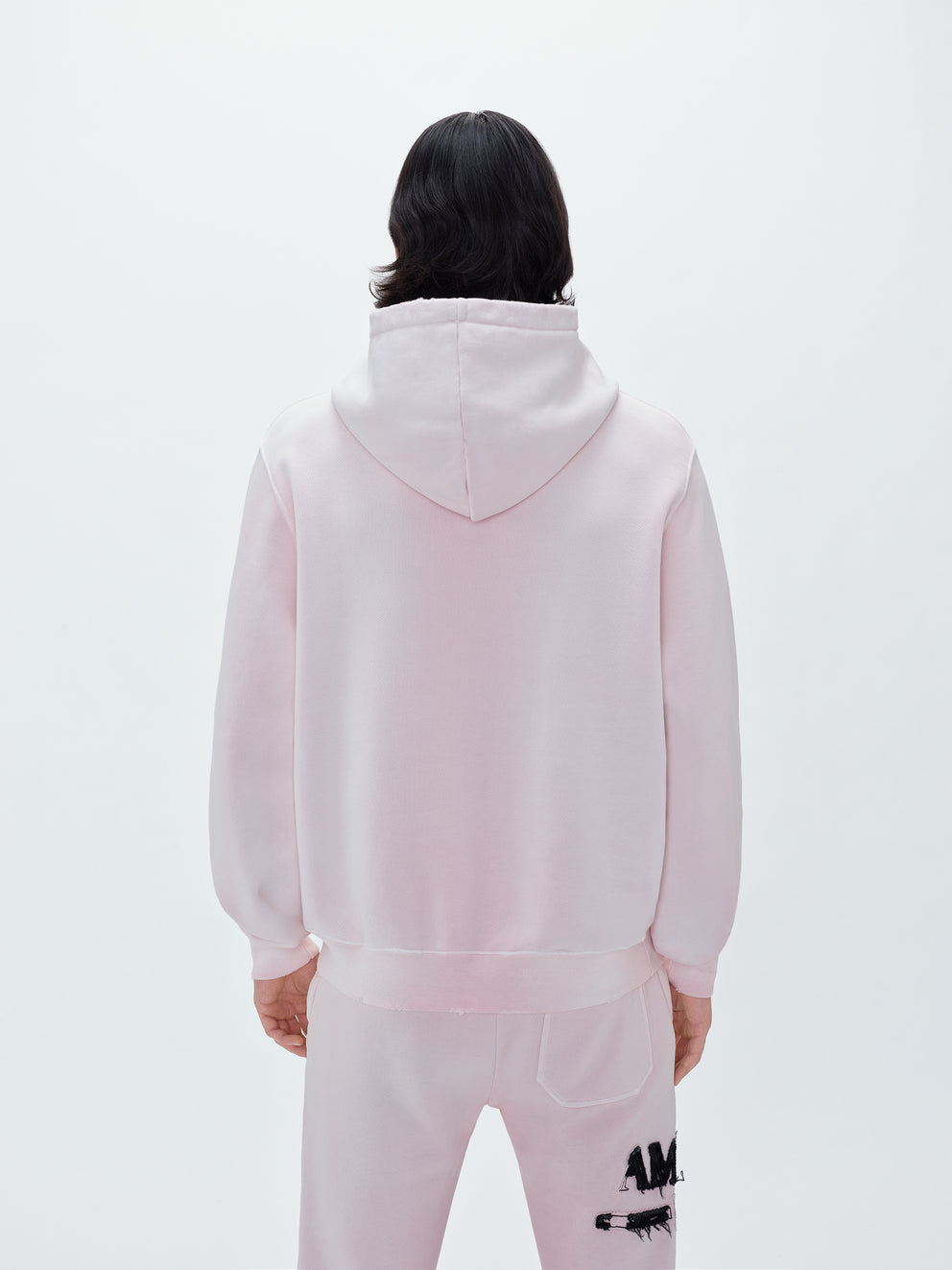 Silver / Pink Amiri M.A. BAR APPLIQUE HOODIE | 396058-TFI