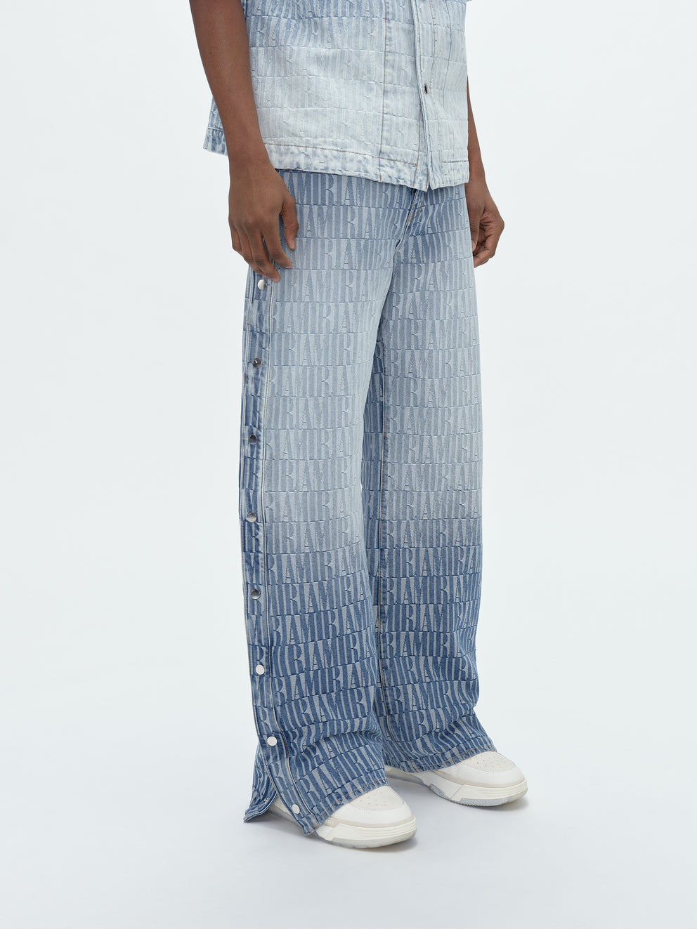 Stone Indigo Amiri JACQUARD SNAP OFF PANT | 721304-QTD