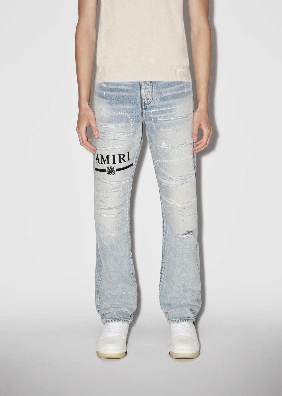 Stone Indigo Amiri M.A. BAR LOGO STRAIGHT JEAN | 801562-QUD