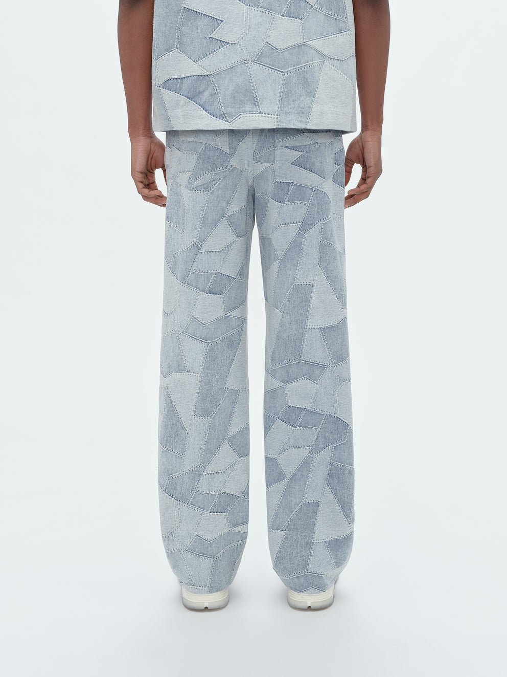 Stone Indigo Amiri PATCHWORK BAGGY PANTS | 604853-FRB