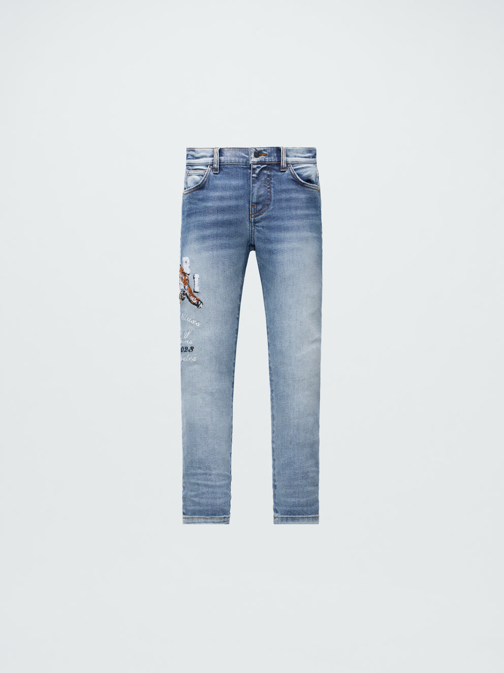 Stone Indigo Amiri TIGER EMBROIDERY JEAN | 253741-VUX