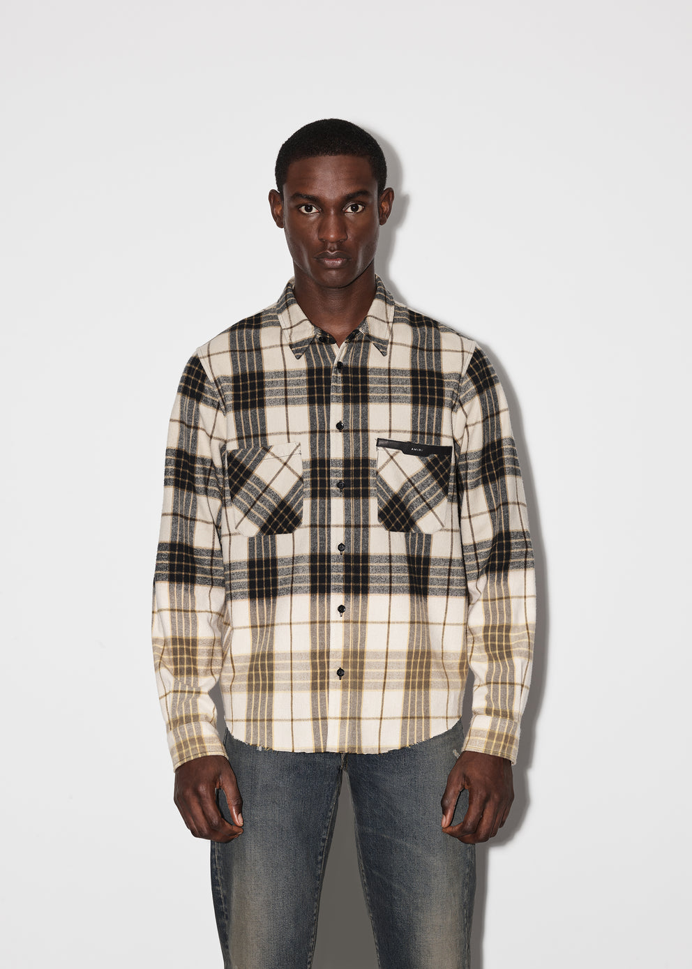 Tan Amiri DIP DYE PLAID SHIRT | 235409-OSP