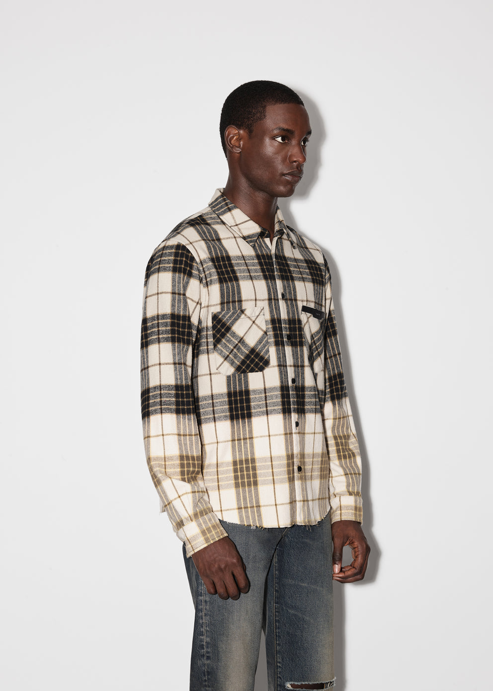 Tan Amiri DIP DYE PLAID SHIRT | 235409-OSP