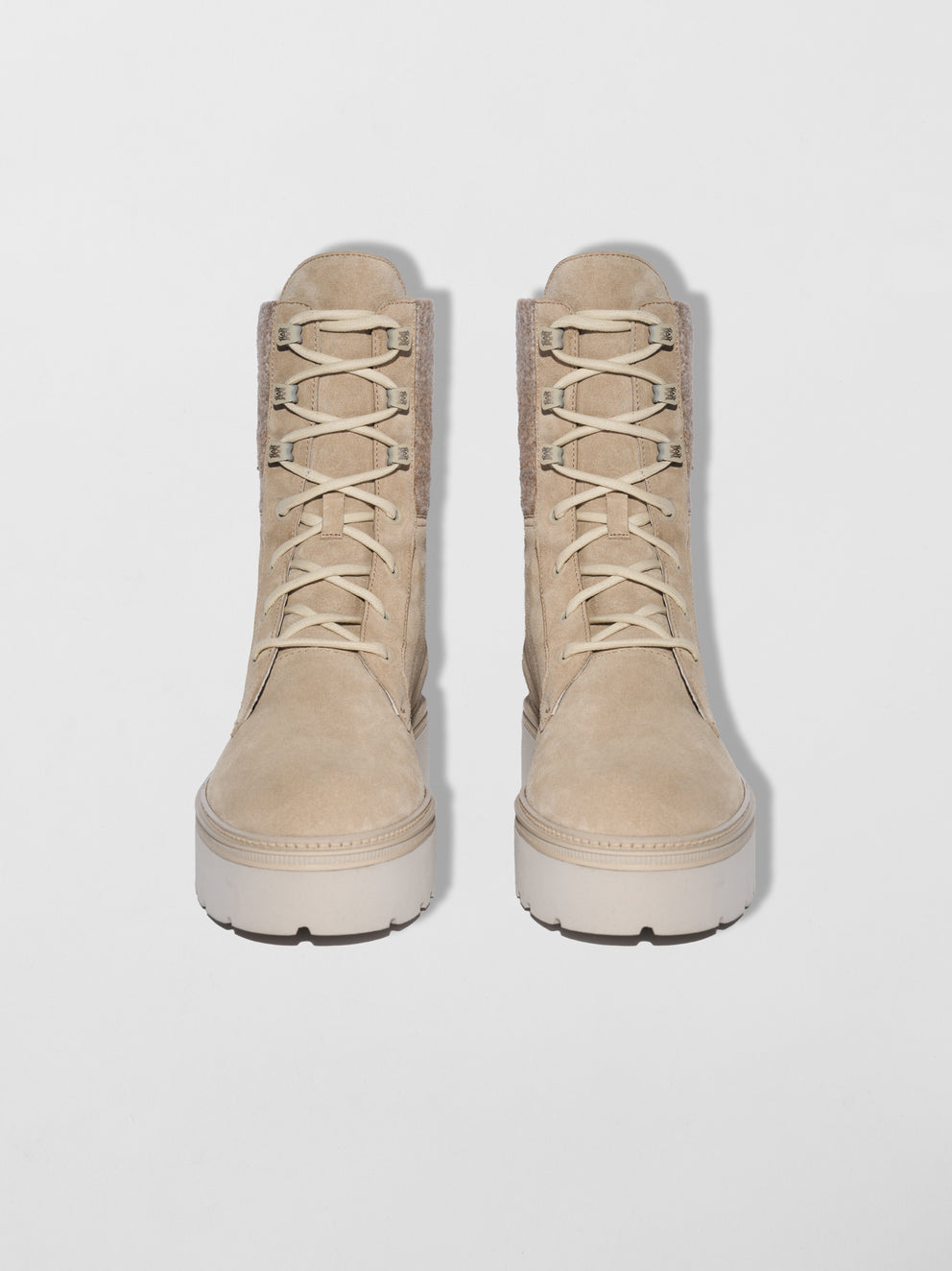 Tan Amiri KNIT LOGO COLLAR COMBAT BOOT | 842105-FBW