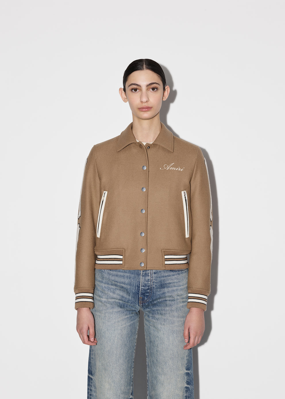 Taupe Amiri BONES JACKET | 851793-LBM