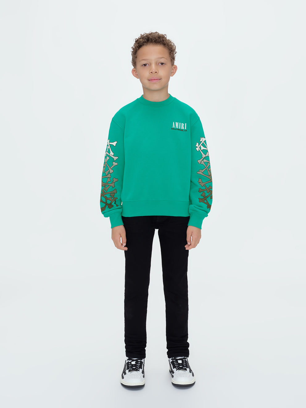 Teal Amiri BONES CREWNECK | 071548-SVD