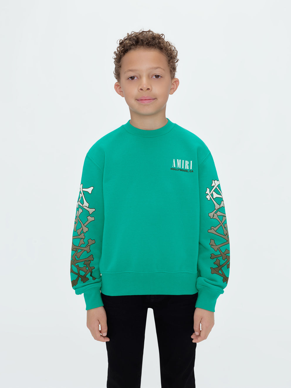 Teal Amiri BONES CREWNECK | 071548-SVD