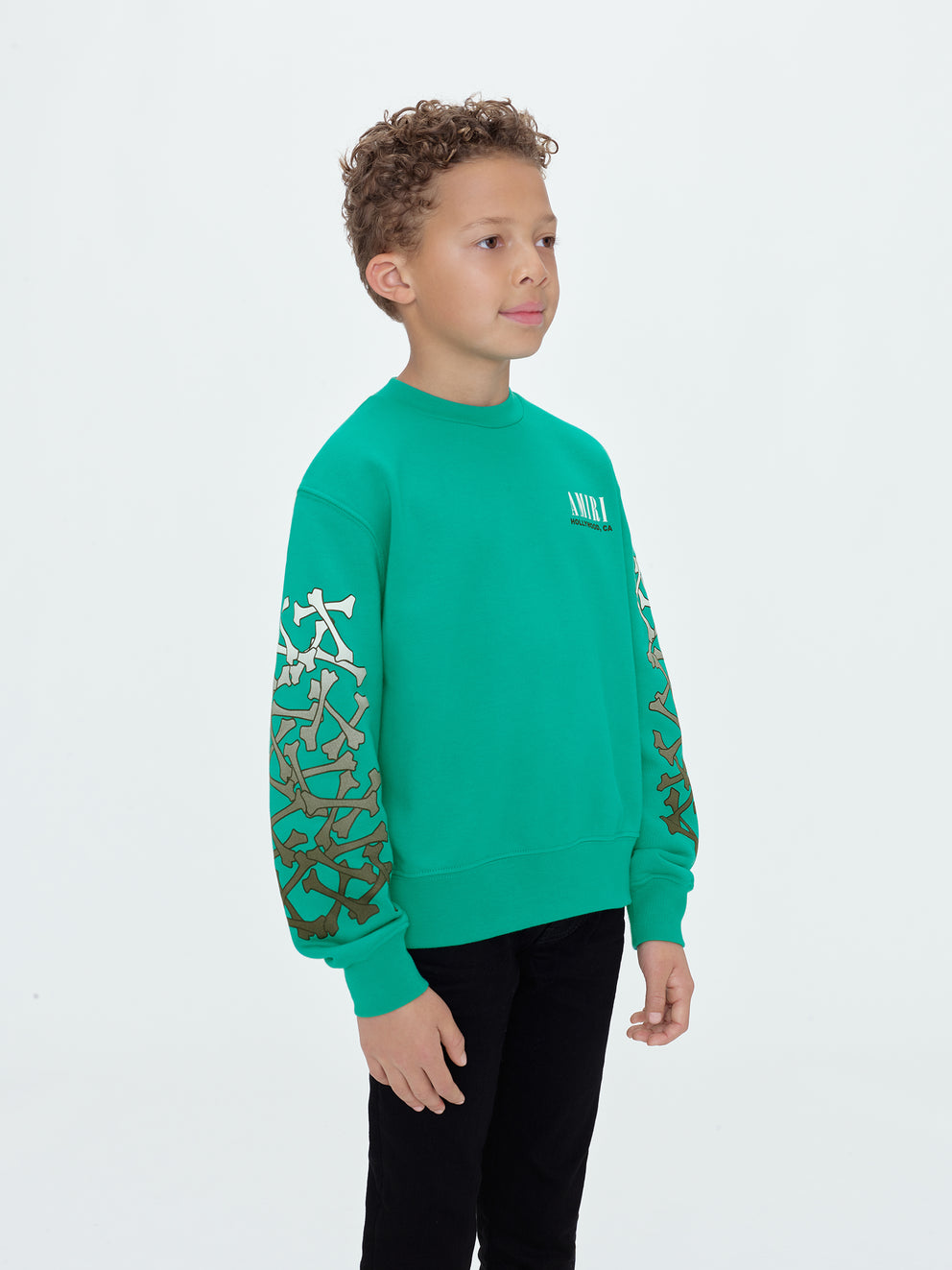 Teal Amiri BONES CREWNECK | 071548-SVD