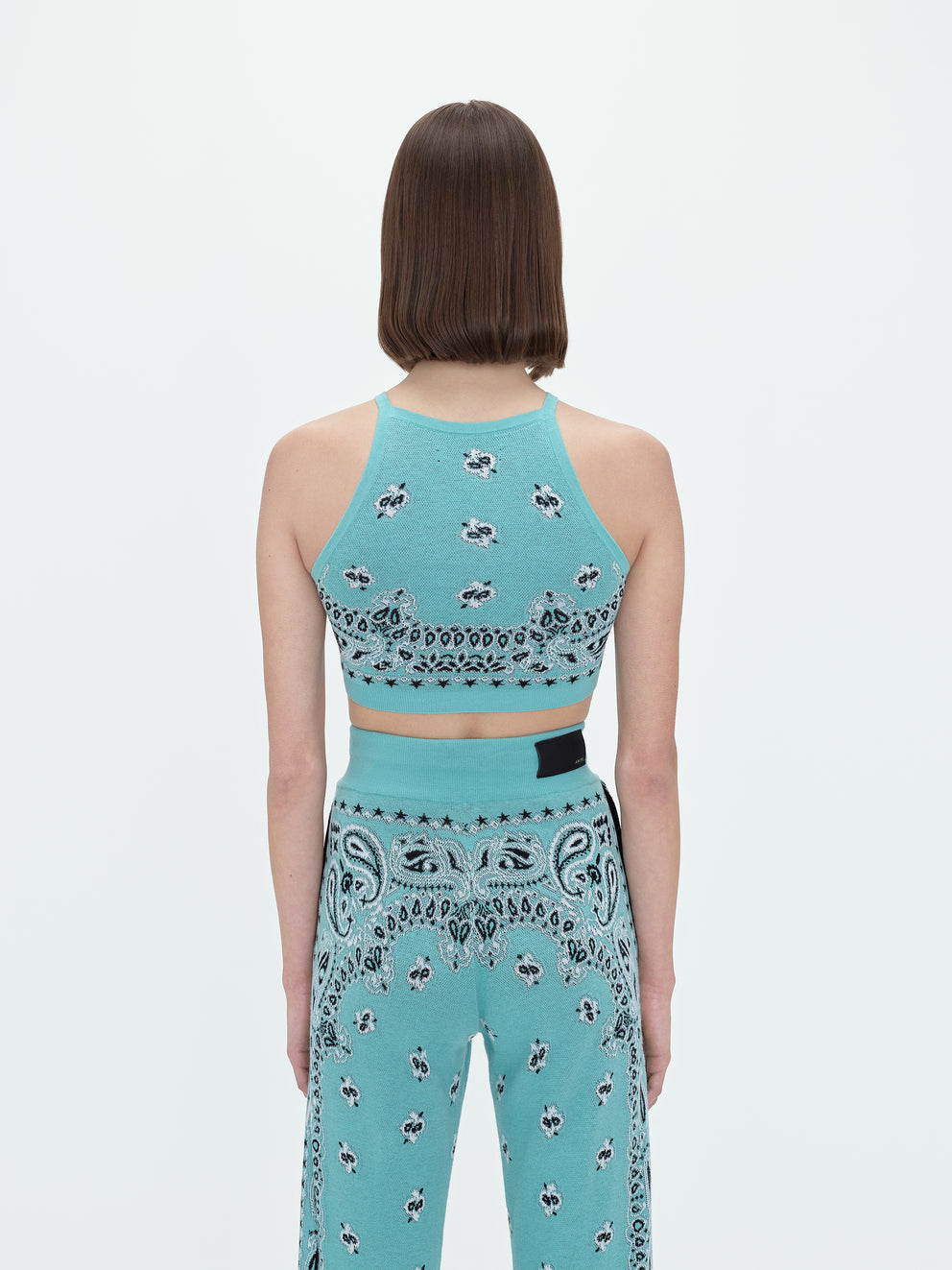 Teal Amiri CROPPED BANDANA TANK | 675492-MIV