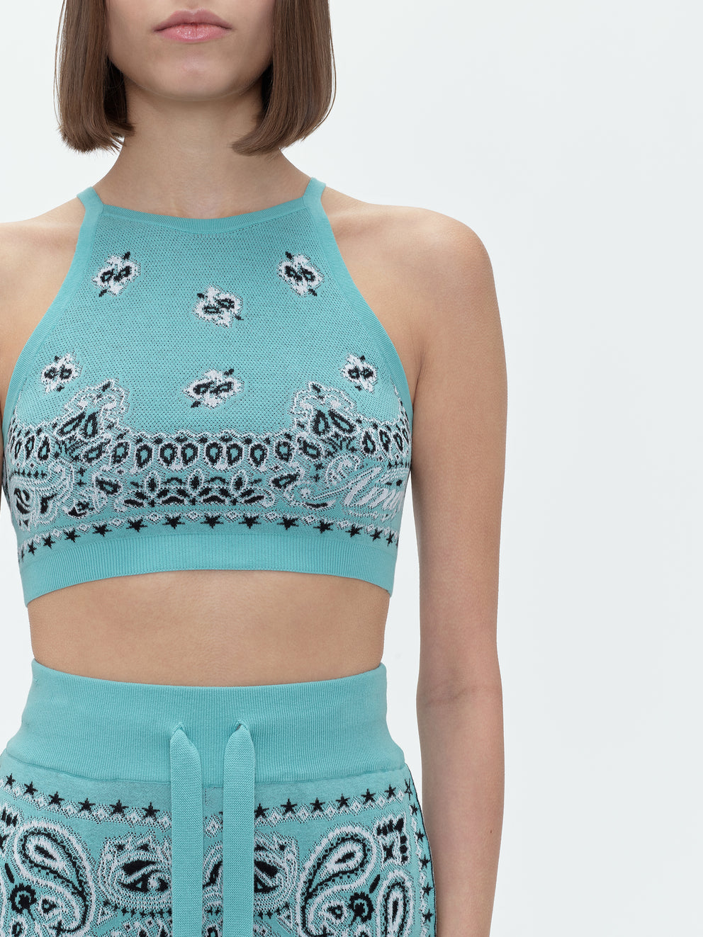 Teal Amiri CROPPED BANDANA TANK | 675492-MIV