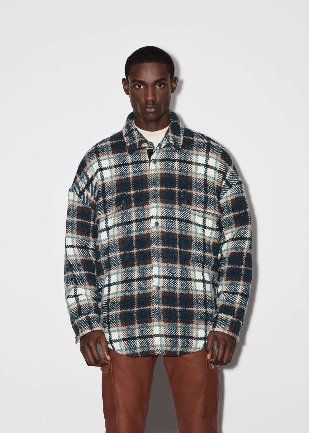 Teal Amiri PLAID OVERSHIRT | 270418-VKW