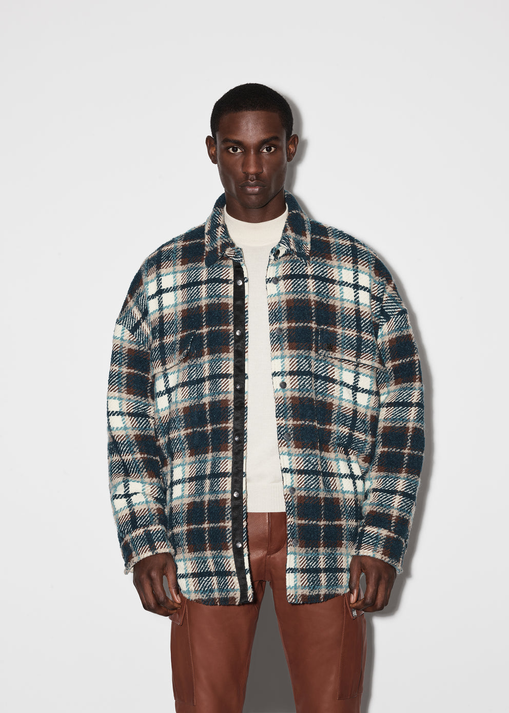 Teal Amiri PLAID OVERSHIRT | 270418-VKW