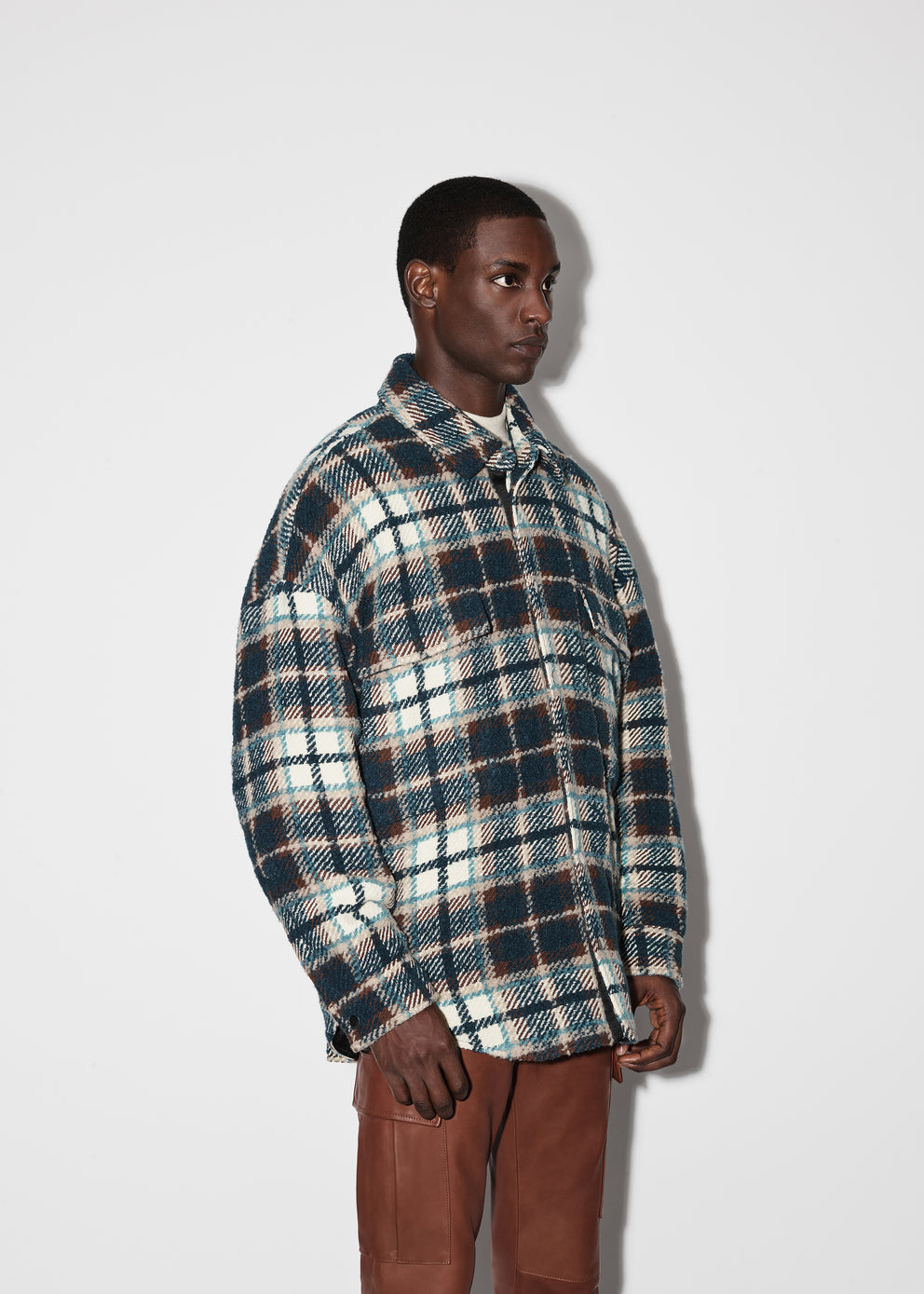 Teal Amiri PLAID OVERSHIRT | 270418-VKW