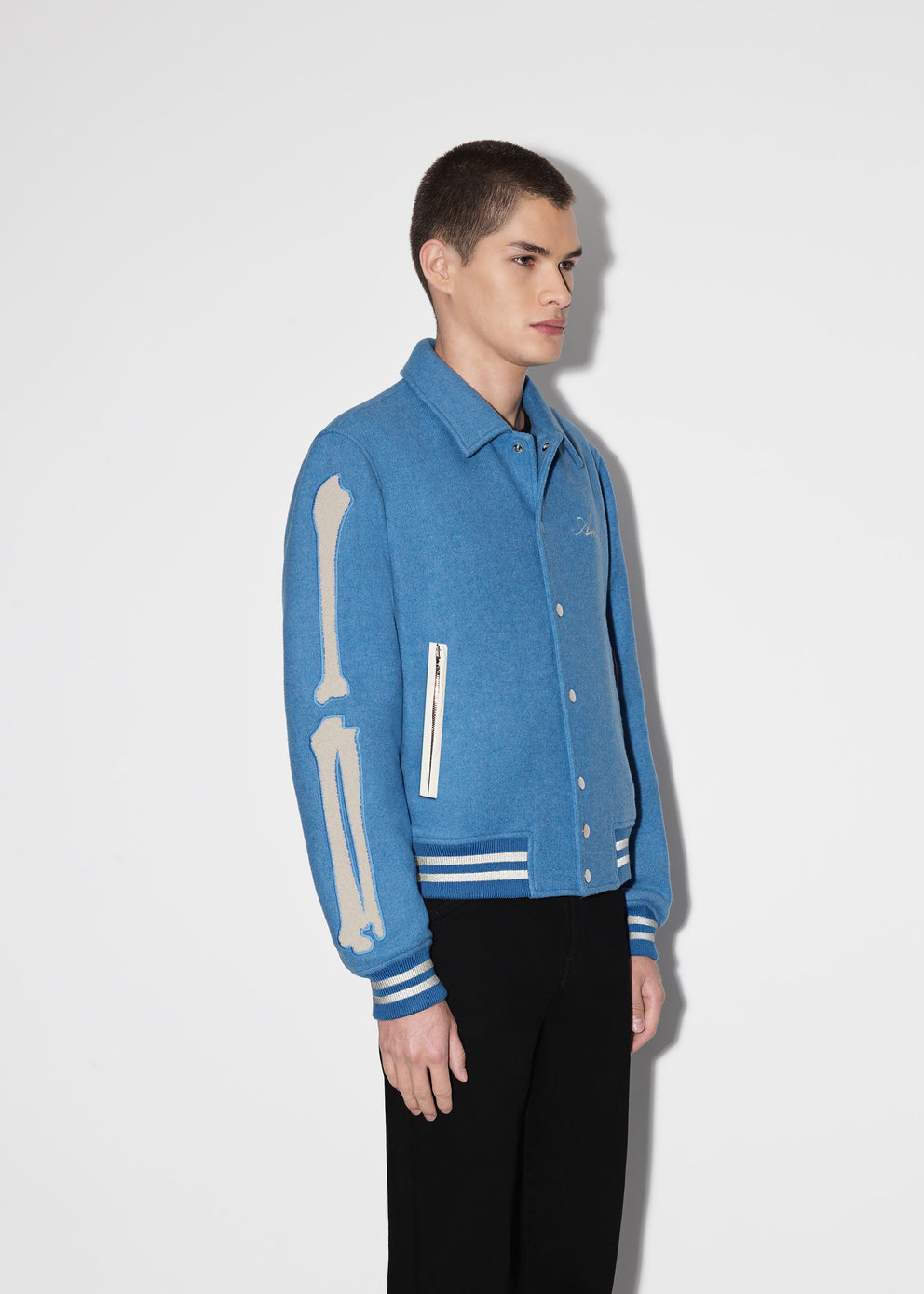 Varsity Blue Amiri BONES VARSITY JACKET | 290167-IQM