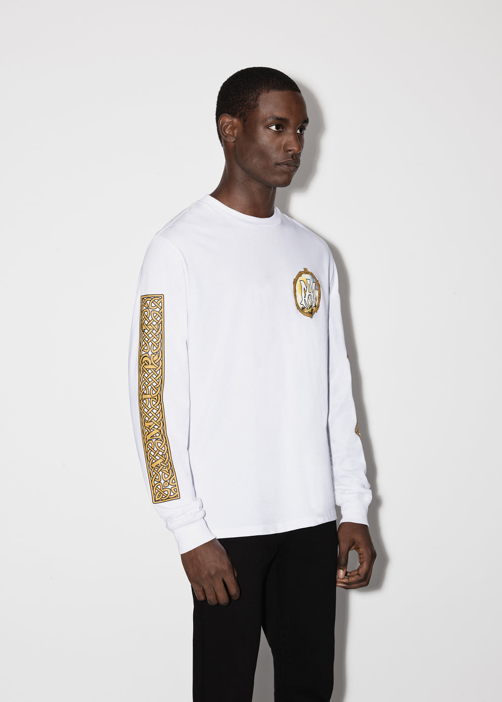 White Amiri ALCHEMY FRAME LONG SLEEVE TEE | 389146-BTR