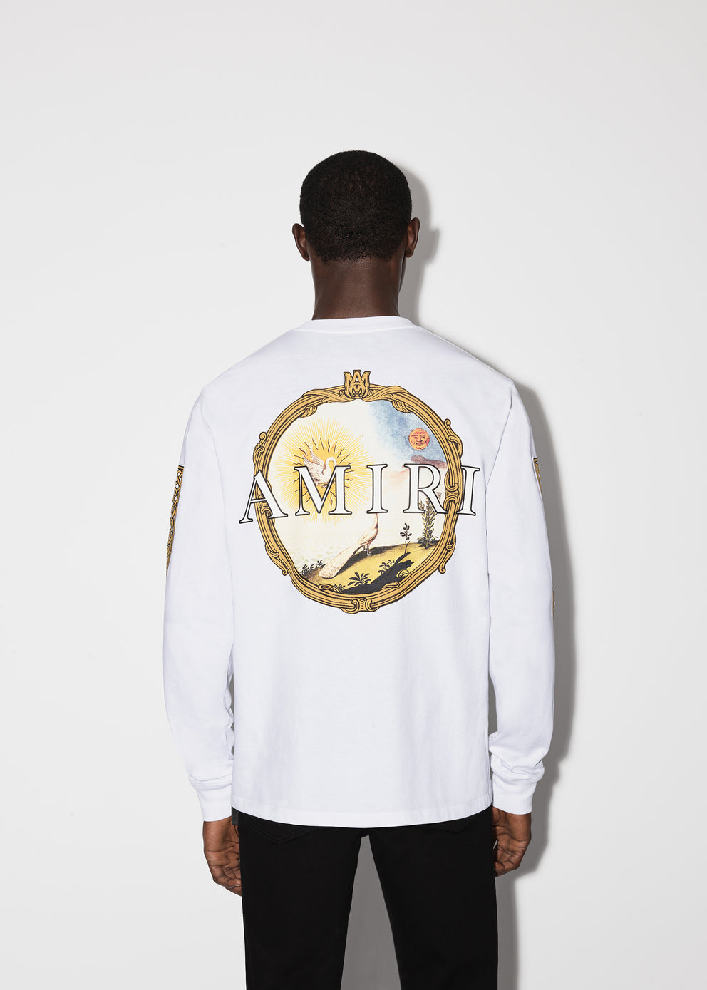 White Amiri ALCHEMY FRAME LONG SLEEVE TEE | 389146-BTR