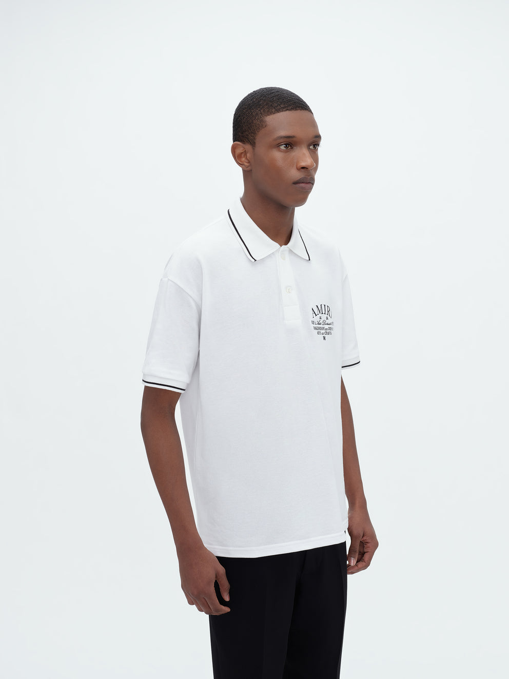 White Amiri ARTS DISTRICT PIQUE POLO | 526430-OGM