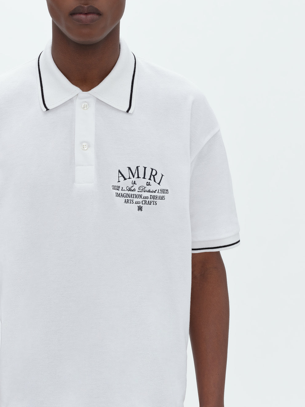 White Amiri ARTS DISTRICT PIQUE POLO | 526430-OGM